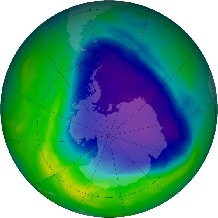 Ozone Map 2001-10-22